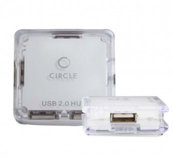 CIRCLE-4 PORT MOBILE USB HUB 4.3 (WHITE)