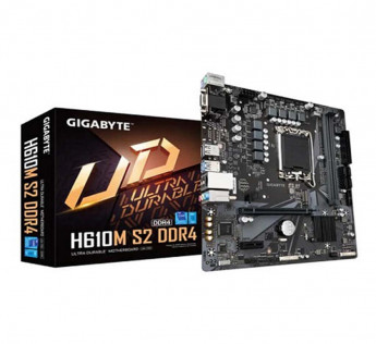 GIGABYTE H610M S2 DDR4 MOTHERBOARD (INTEL SOCKET 1700/12TH GENERATION CORE SERIES CPU/MAX 32GB DDR4 3200MHZ MEMORY)