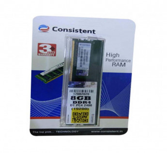 CONSISTENT 8GB DDR4, DESKTOP RAM,2400MHZ