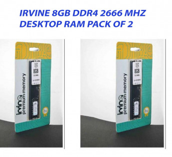 IRVINE 8GB DDR4 DESKTOP RAM 2666 MHZ : PACK OF 2