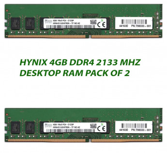 Hynix 4GB DDR4 Desktop Ram 2133 MHZ : Pack of 2