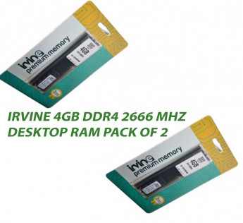 IRVINE 4GB DDR4 2666 MHZ DESKTOP RAM : PACK OF 2