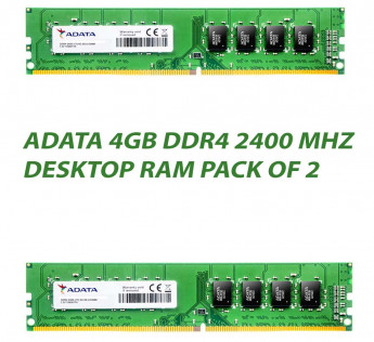 ADATA 4GB DDR4 2400 MHZ DESKTOP RAM : PACK OF 2