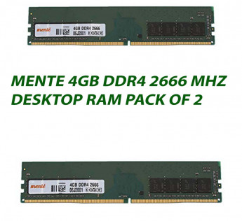 MENTE 4GB DDR4 2666 MHZ DESKTOP RAM : PACK OF 2