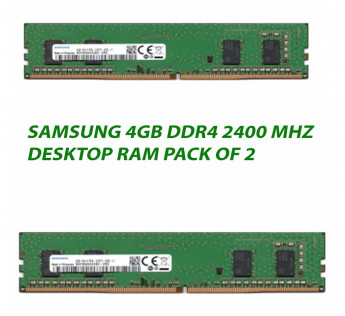 SAMSUNG 4GB DDR4 2400 MHZ DESKTOP RAM : PACK OF 2