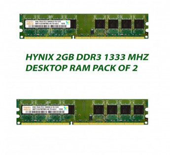 HYNIX 2GB DDR3 1333 MHZ DESKTOP RAM : PACK OF 2