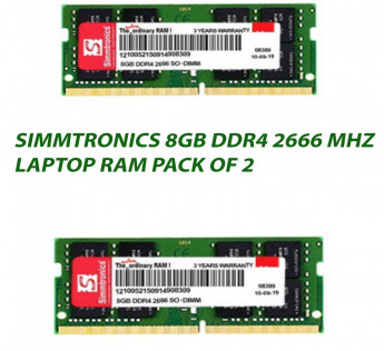 SIMMTRONICS 8GB DDR4 2666 MHZ LAPTOP RAM : PACK OF 2