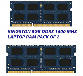 KINGSTON 8GB DDR3 1600 MHZ LAPTOP RAM : PACK OF 2