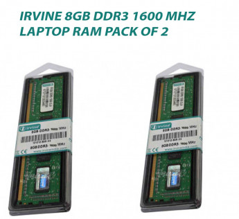 IRVINE 8GB DDR3 1600 MHZ LAPTOP RAM : PACK OF 2
