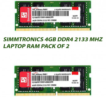 SIMMTRONICS 4GB DDR4 2133 MHZ LAPTOP RAM : PACK OF 2