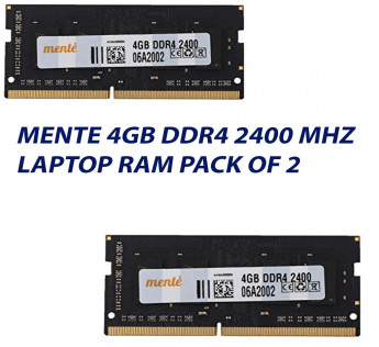 MENTE 4GB DDR4 2400 MHZ LAPTOP RAM : PACK OF 2