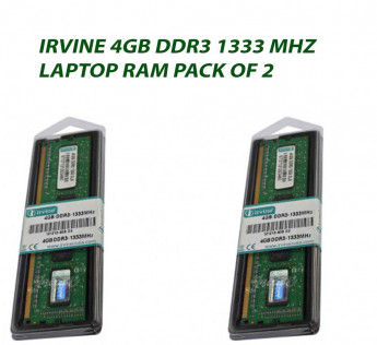 IRVINE 4GB DDR3 1333 MHZ LAPTOP RAM : PACK OF 2