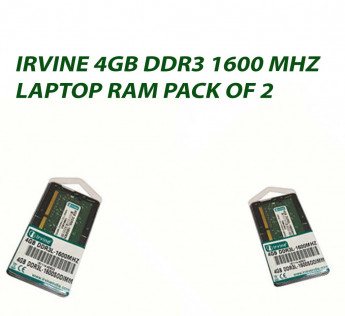 IRVINE 4GB DDR3 1600 MHZ LAPTOP RAM : PACK OF 2