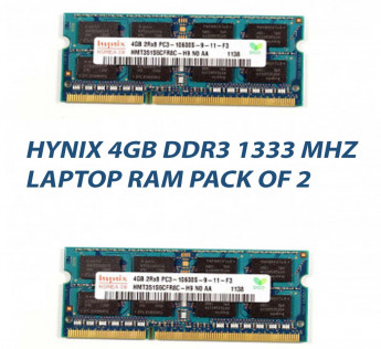 HYNIX 4GB DDR3 1333 MHZ LAPTOP RAM : PACK OF 2
