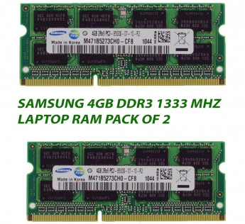 SAMSUNG 4GB DDR3 1333 MHZ LAPTOP RAM : PACK OF 2