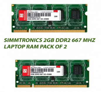 SIMMTRONICS 2GB DDR2 667 MHZ LAPTOP RAM : PACK OF 2
