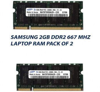 SAMSUNG 2GB DDR2 667 MHZ LAPTOP RAM : PACK OF 2