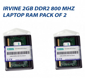 IRVINE 2GB DDR2 800 MHZ LAPTOP RAM : PACK OF 2