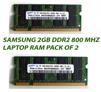 SAMSUNG 2GB DDR2 800 MHZ LAPTOP RAM : PACK OF 2