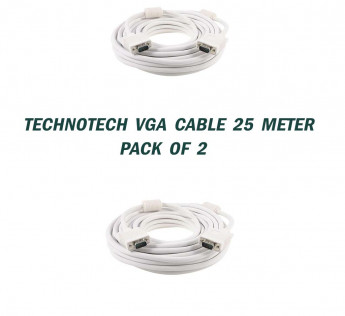 TECHNOTECH 25 METER VGA CABLE PACK OF 2