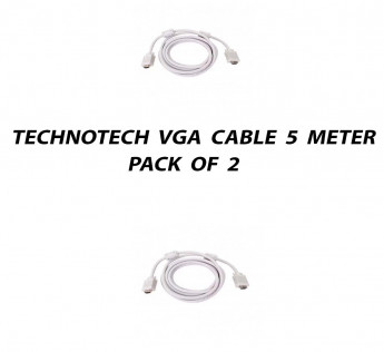 TECHNOTECH 5 METER VGA CABLE PACK OF 2