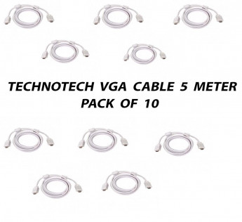 TECHNOTECH 5 METER VGA CABLE PACK OF 10