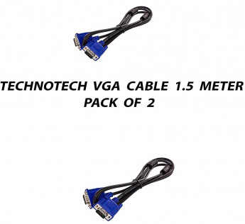 TECHNOTECH 1.5 METER VGA CABLE PACK OF 2