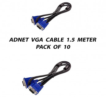 ADNET 1.5 METER VGA CABLE PACK OF 10