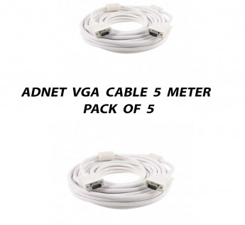 ADNET 5 METER VGA CABLE PACK OF 5