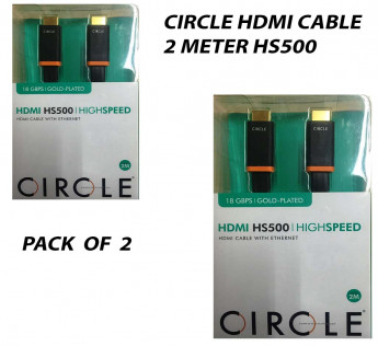 CIRCLE HS500 2 METER HDMI CABLE PACK OF 2