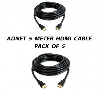 ADNET 5 METER HDMI CABLE PACK OF 5