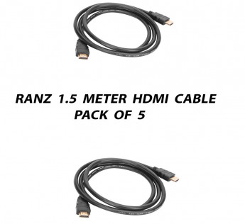 RANZ 1.5 METER HDMI CABLE PACK OF 5