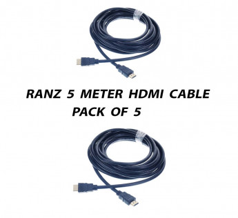 RANZ 5 METER HDMI CABLE PACK OF 5
