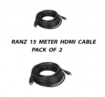 RANZ 15 METER HDMI CABLE PACK OF 2