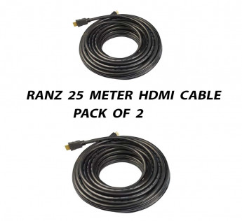 RANZ 25 METER HDMI CABLE PACK OF 2