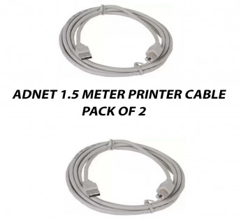 ADNET 1.5 METER USB PRINTER CABLE PACK OF 2
