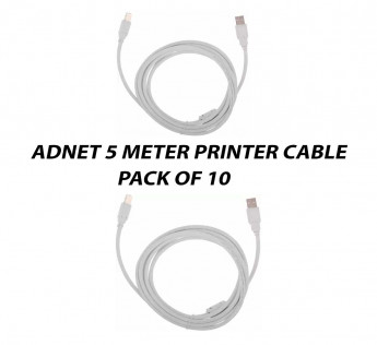 ADNET 5 METER USB PRINTER CABLE PACK OF 10