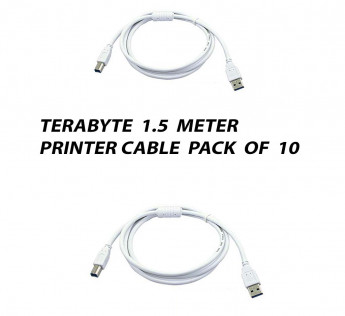 TERABYTE 1.5 METER USB PRINTER CABLE PACK OF 10