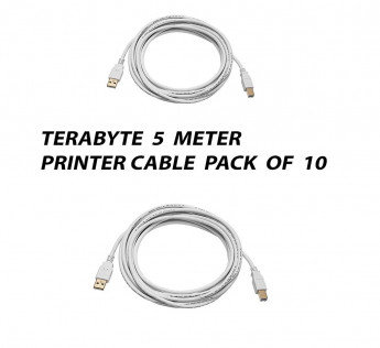 TERABYTE 5 METER USB PRINTER CABLE PACK OF 10