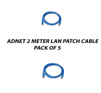 ADNET 2 METER CAT6 LAN PATCH CABLE PACK OF 5
