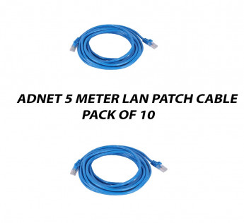 ADNET 5 METER CAT6 LAN PATCH CABLE PACK OF 10