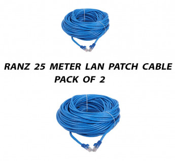 RANZ 25 METER CAT6 LAN PATCH CABLE PACK OF 2