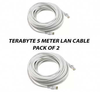 TERABYTE 5 METER CAT6 LAN PATCH CABLE PACK OF 2