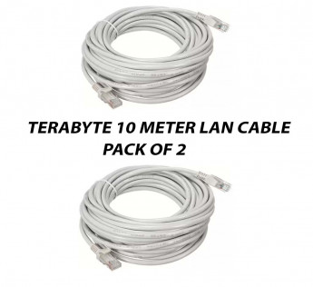 TERABYTE 10 METER CAT6 LAN PATCH CABLE PACK OF 2