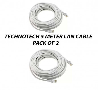 TECHNOTECH 5 METER CAT6 LAN PATCH CABLE PACK OF 2