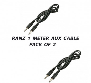 RANZ 1 METER AUX CABLE PACK OF 2