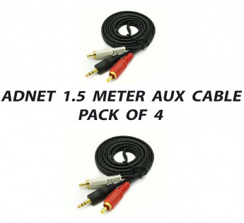 ADNET 1.5 METER 2RCA AUX CABLE PACK OF 4