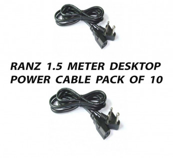 RANZ 1.5 METER DESKTOP POWER CABLE PACK OF 10