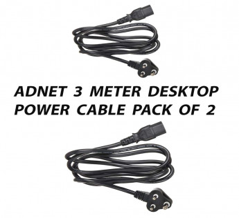 ADNET 3 METER DESKTOP POWER CABLE PACK OF 2