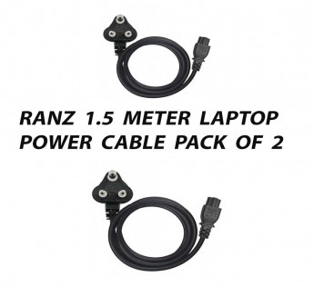 RANZ 1.5 METER LAPTOP POWER CABLE PACK OF 2